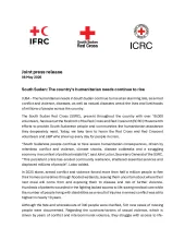 Joint Press Release of the Red Cross and Red Crescent Movement in South Sudan
